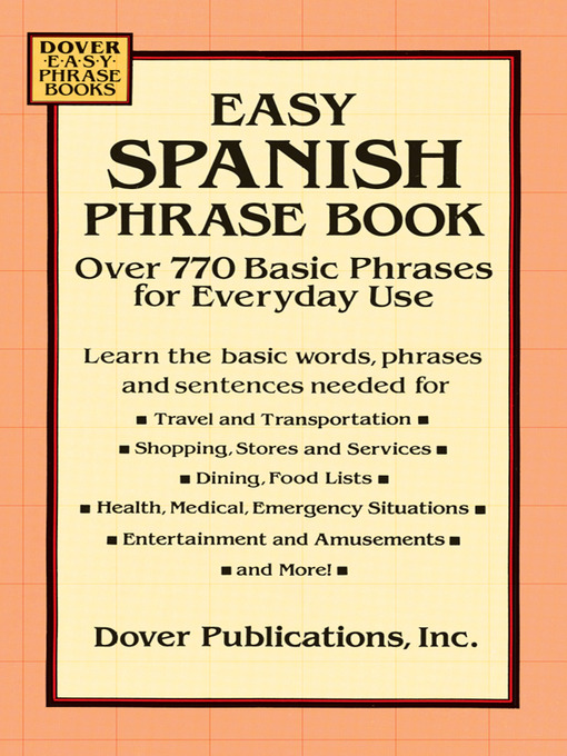 Title details for Easy Spanish Phrase Book by Dover - Available